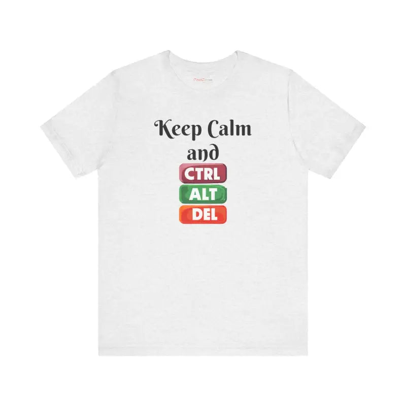 Comfy Unisex Jersey Tee - Ctrl Alt Del Tech Design - DipaliZ