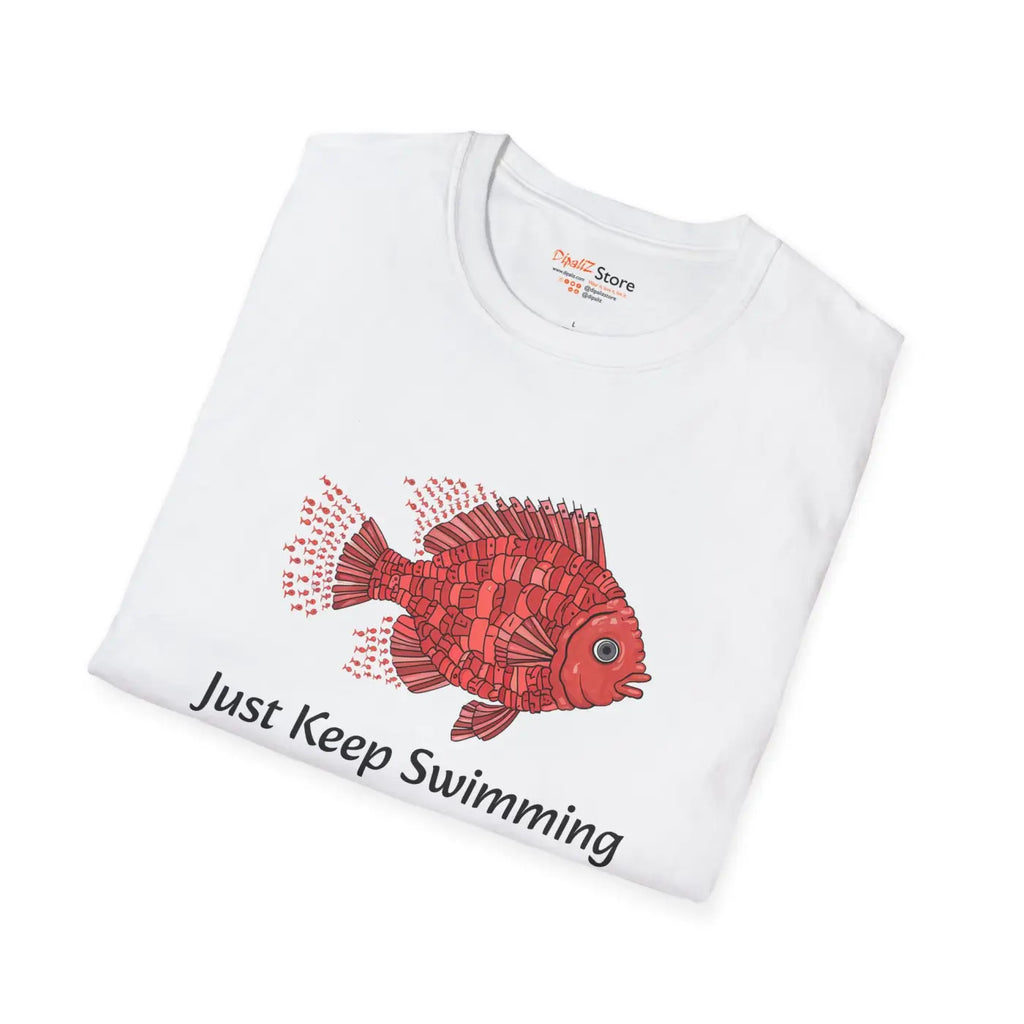 Swimming Unisex Softstyle Tee - Ultimate Comfort Style - DipaliZ