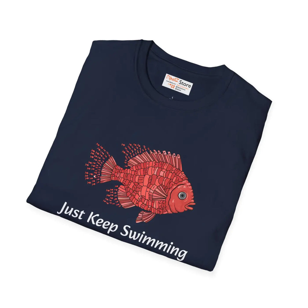 Swimming Unisex Softstyle Tee - Ultimate Comfort Style - DipaliZ