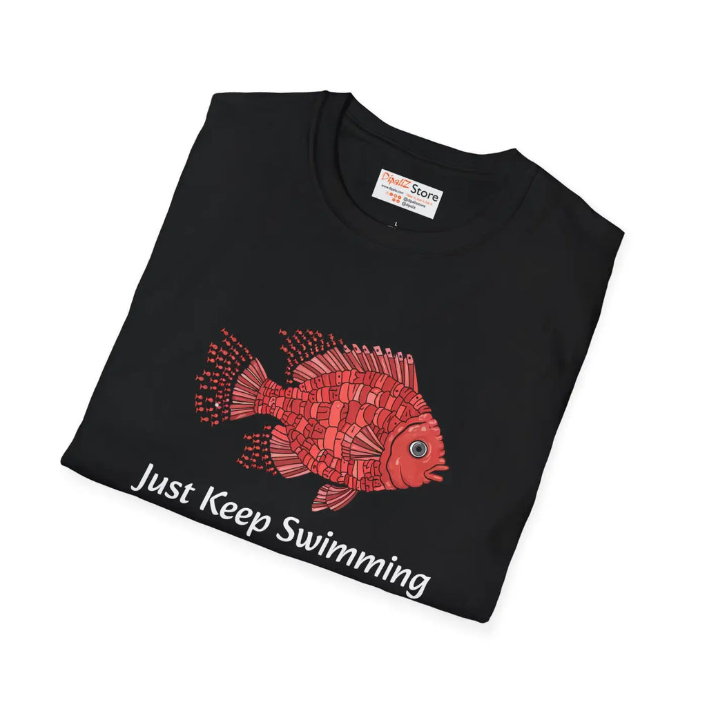 Swimming Unisex Softstyle Tee - Ultimate Comfort Style - DipaliZ
