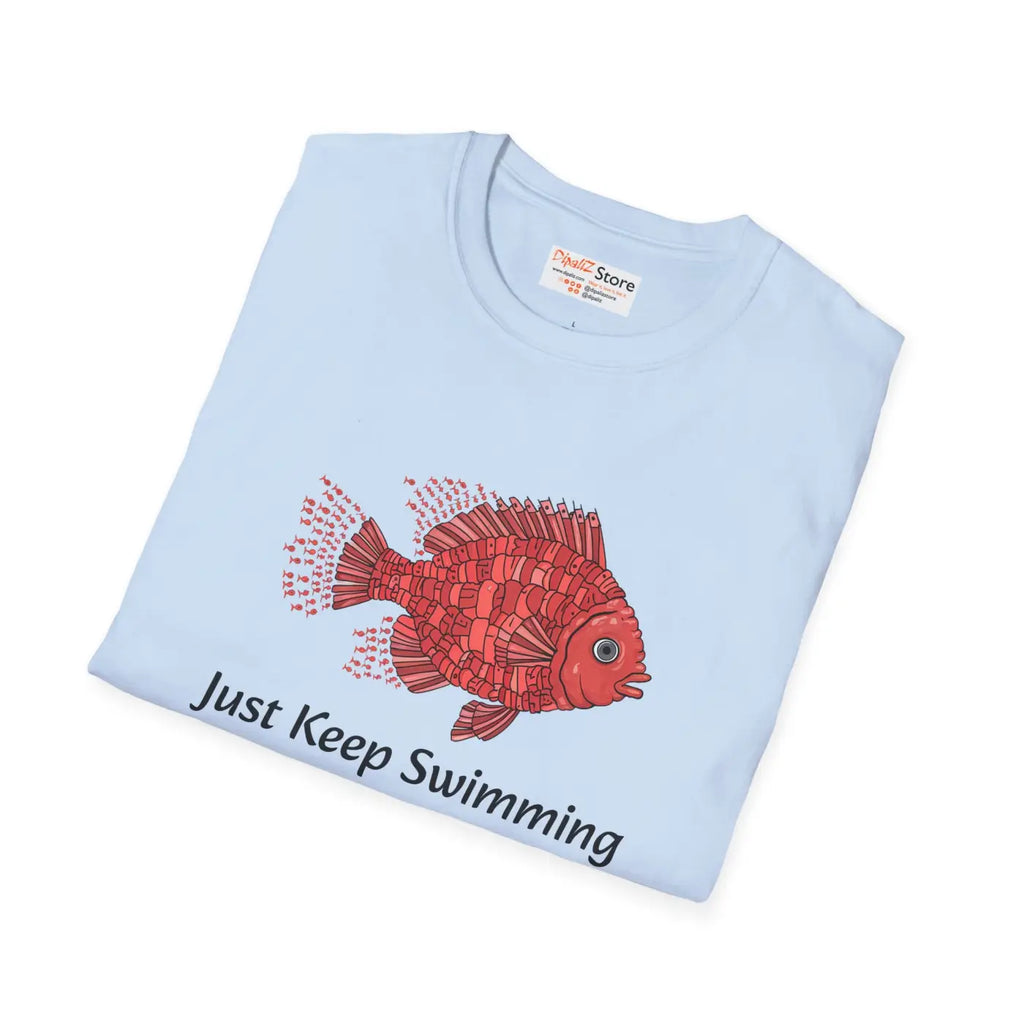 Swimming Unisex Softstyle Tee - Ultimate Comfort Style - DipaliZ