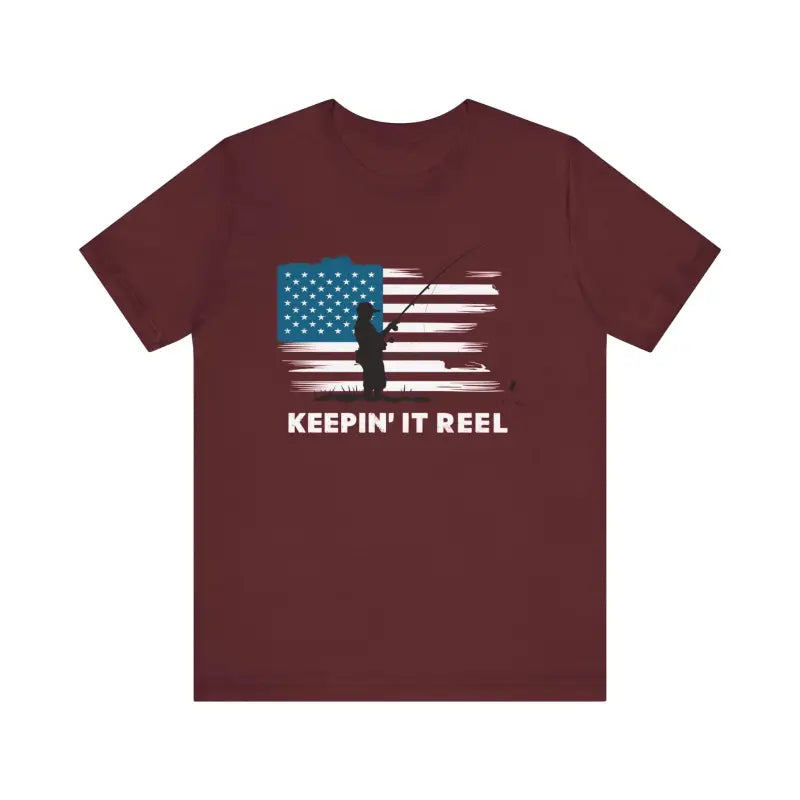 Patriotic Stars and Stripes Tee - Independence Day Fishing - DipaliZ