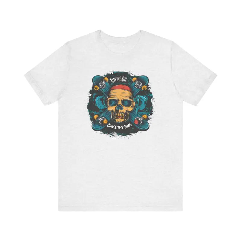 Unisex Jersey Skull Tee - Short Sleeve Street Style - DipaliZ