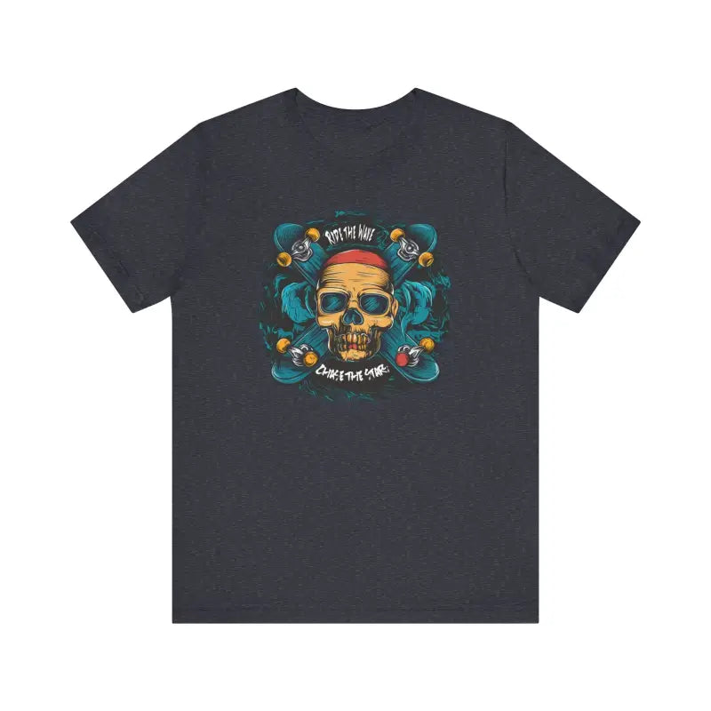 Unisex Jersey Skull Tee - Short Sleeve Street Style - DipaliZ