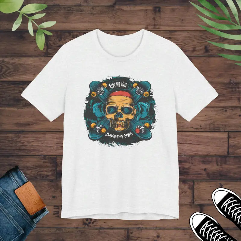 Unisex Jersey Skull Tee - Short Sleeve Street Style - DipaliZ