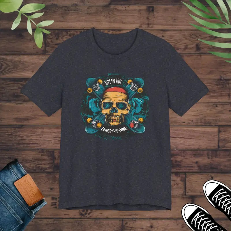 Unisex Jersey Skull Tee - Short Sleeve Street Style - DipaliZ