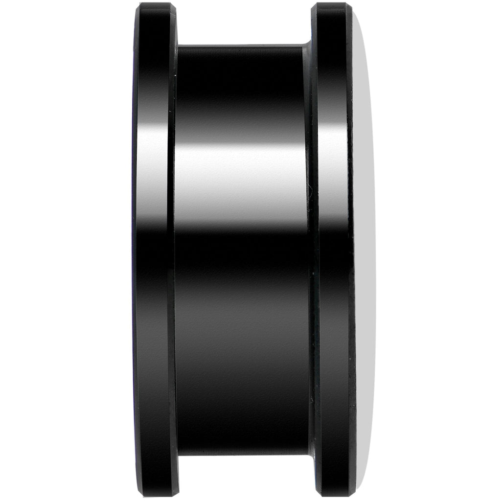 Black White Tiger Eyes Black Anodized Screw Fit Plug Set 20mm