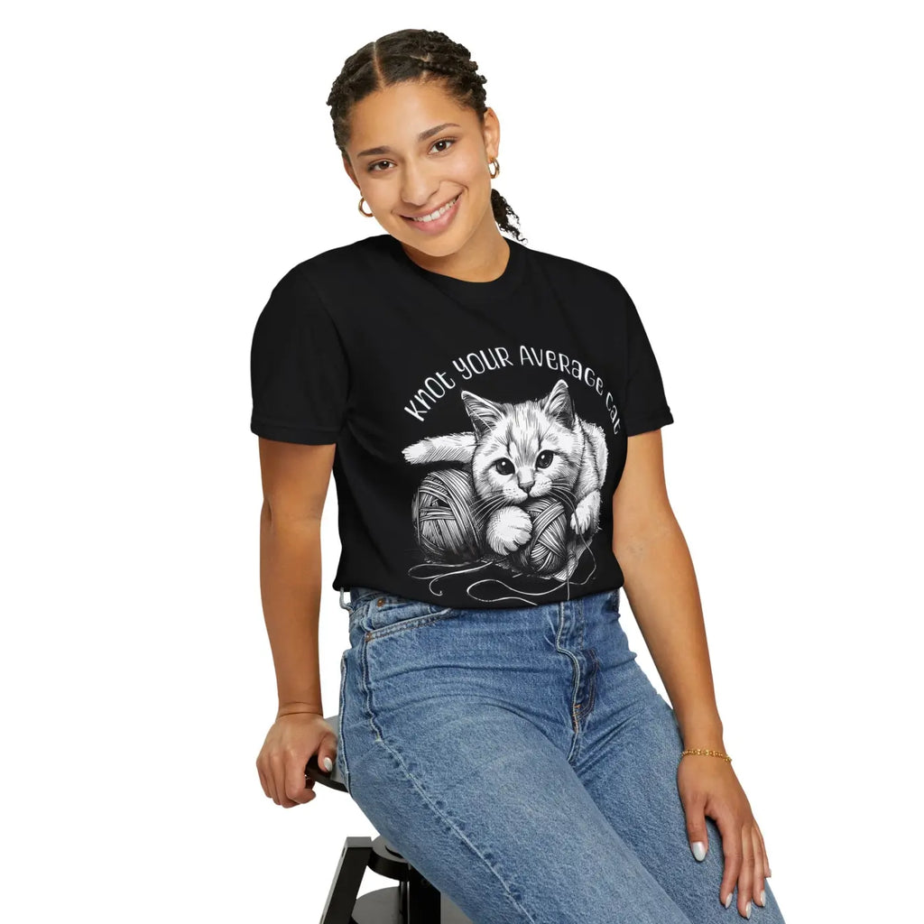 Cat Lover Tee - Unisex Garment-Dyed Knot Your Average - DipaliZ