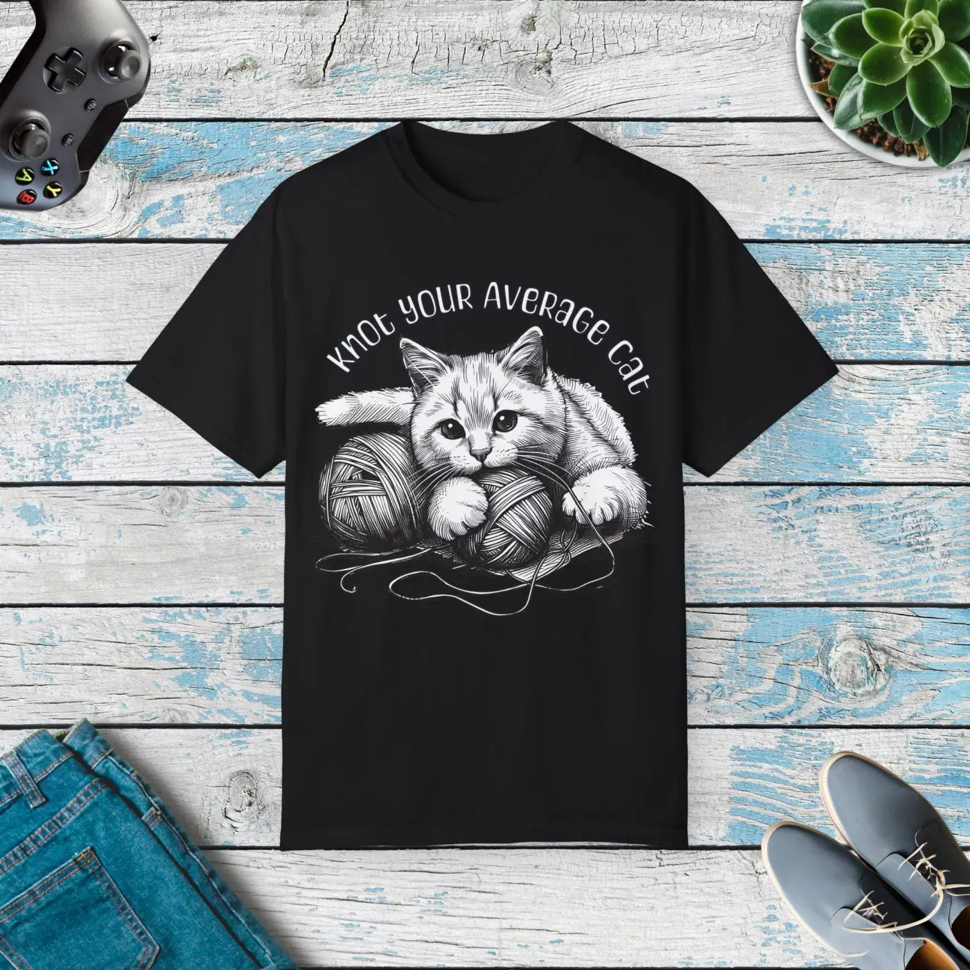 Cat Lover Tee - Unisex Garment-Dyed Knot Your Average - DipaliZ