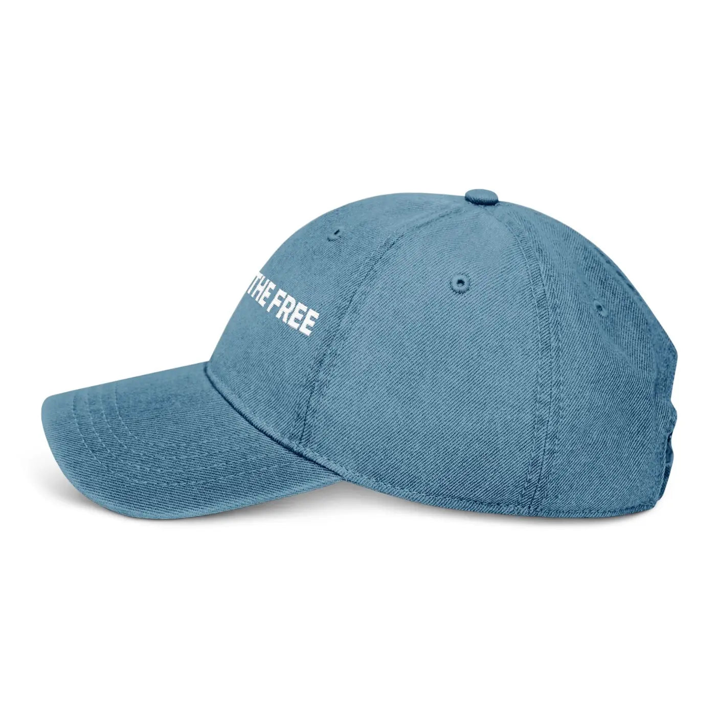 Free Denim Hat - Embroidered Patriotic Casual Style - DipaliZ