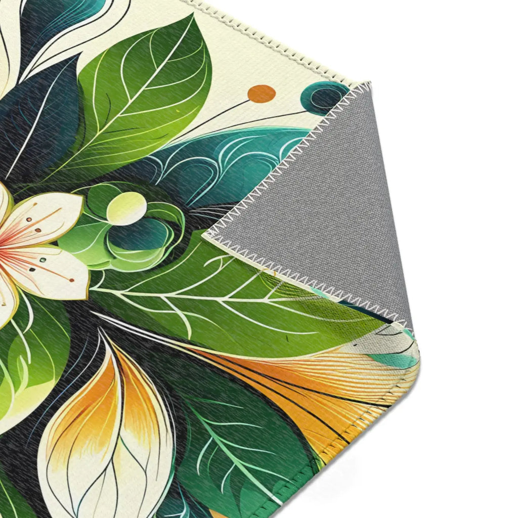Floral Area Rugs - Large Leaf Designs for Living Spaces - DipaliZ