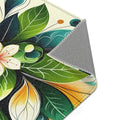 Floral Area Rugs - Large Leaf Designs for Living Spaces - DipaliZ
