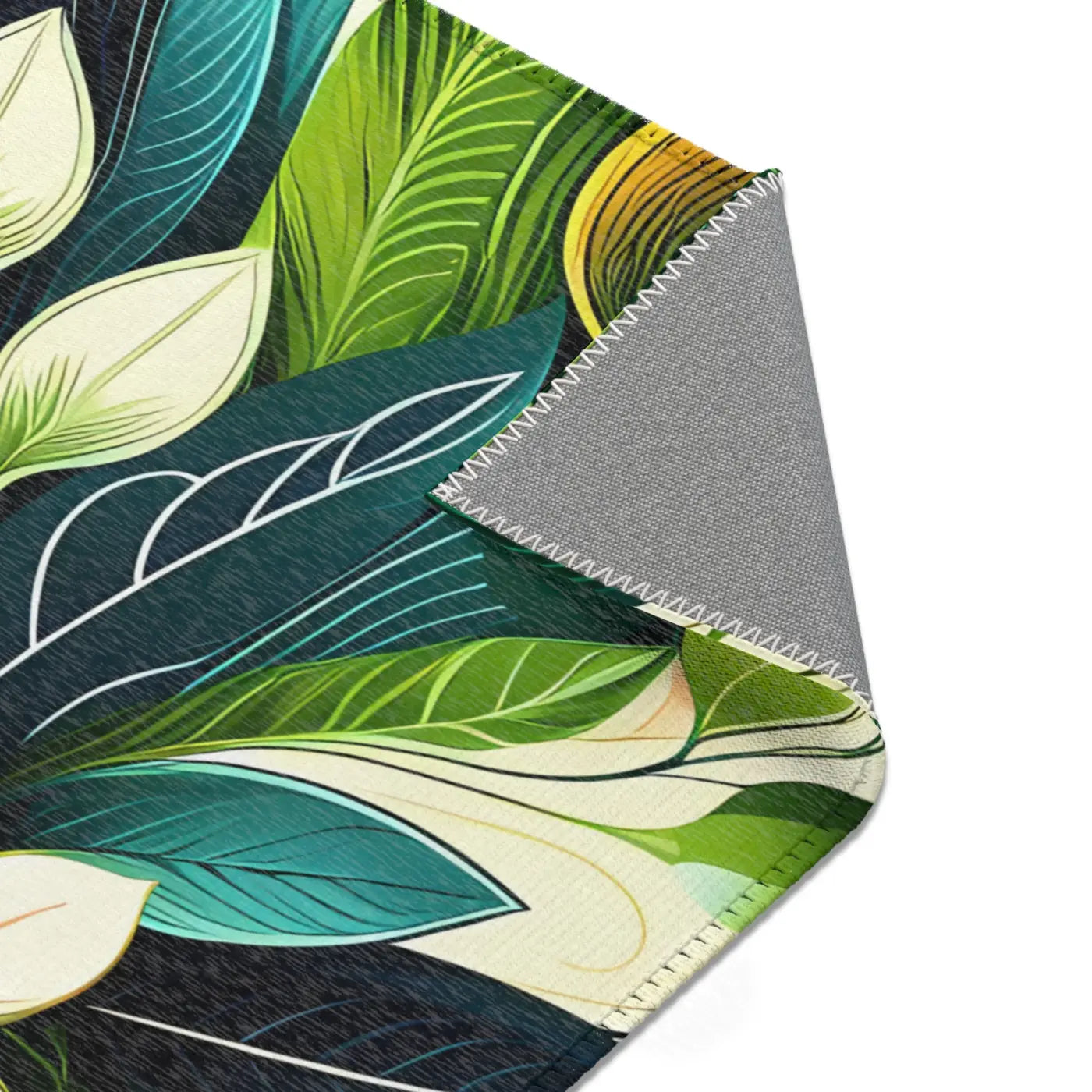Floral Area Rugs - Large Leaf Designs for Living Spaces - DipaliZ