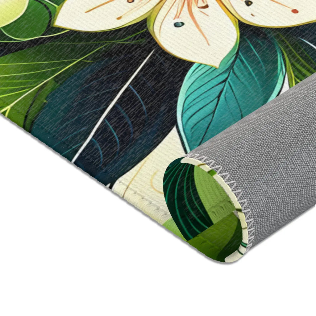 Floral Area Rugs - Large Leaf Designs for Living Spaces - DipaliZ
