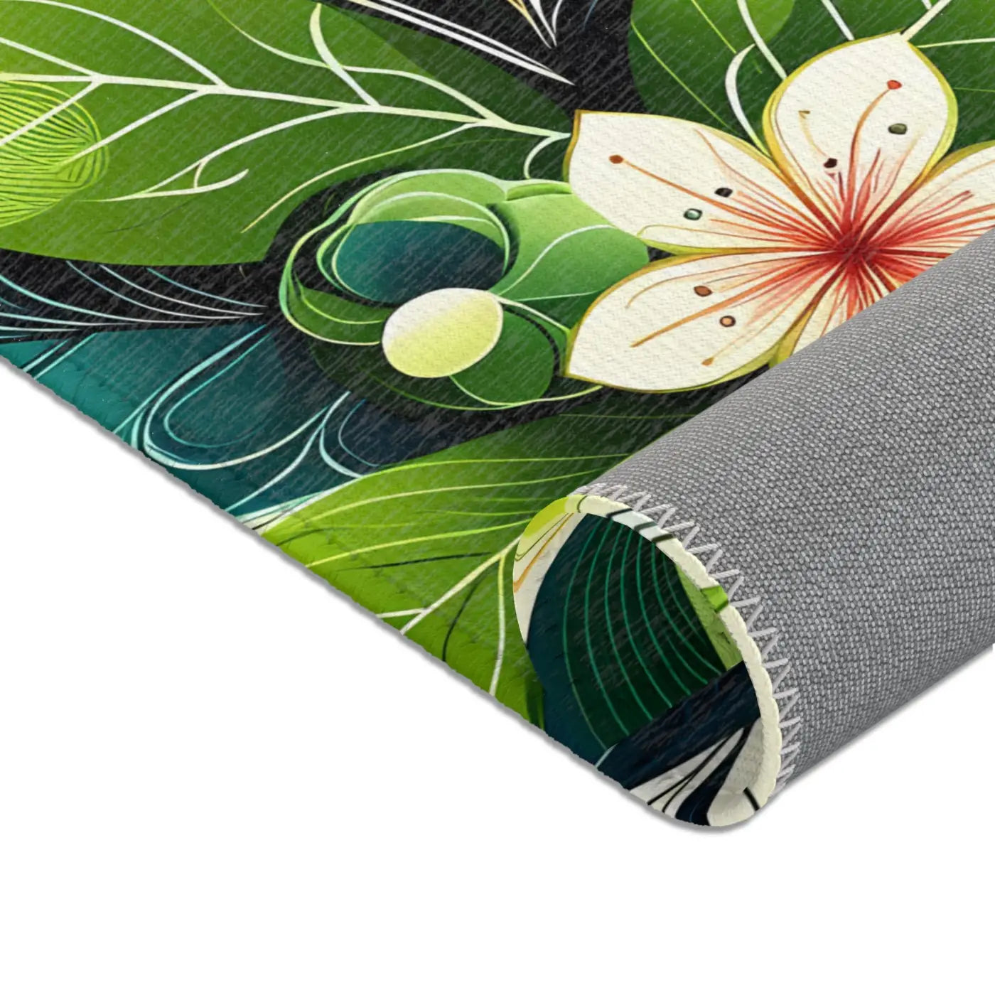 Floral Area Rugs - Large Leaf Designs for Living Spaces - DipaliZ