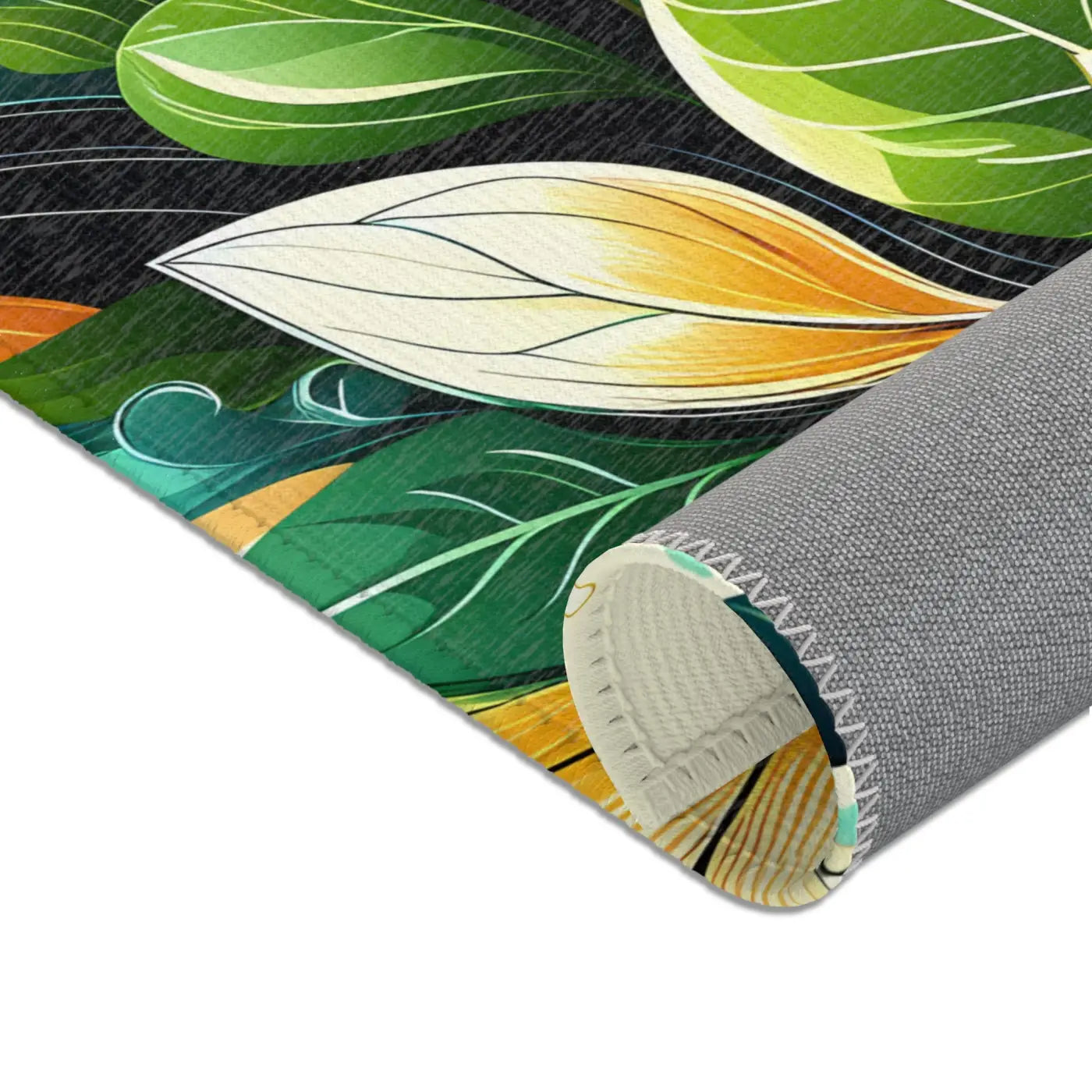 Floral Area Rugs - Large Leaf Designs for Living Spaces - DipaliZ