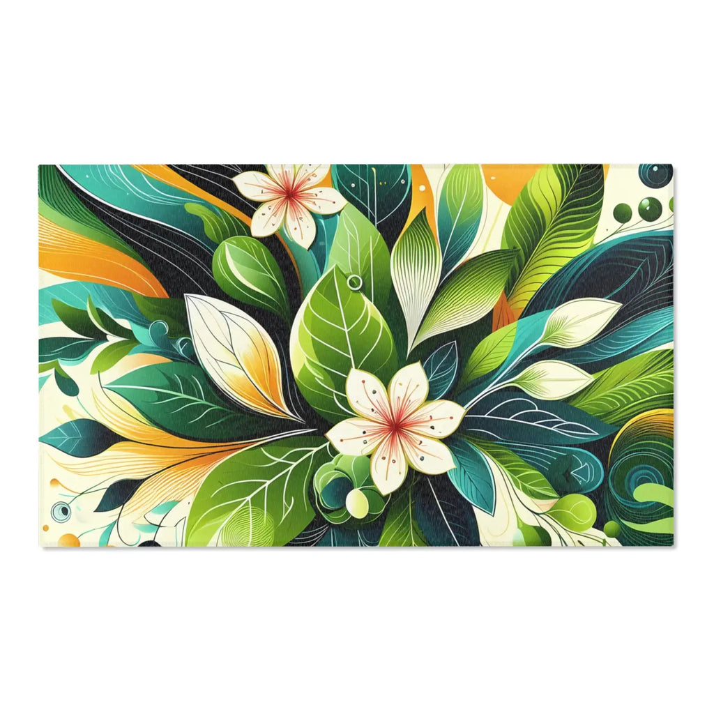 Floral Area Rugs - Large Leaf Designs for Living Spaces - DipaliZ