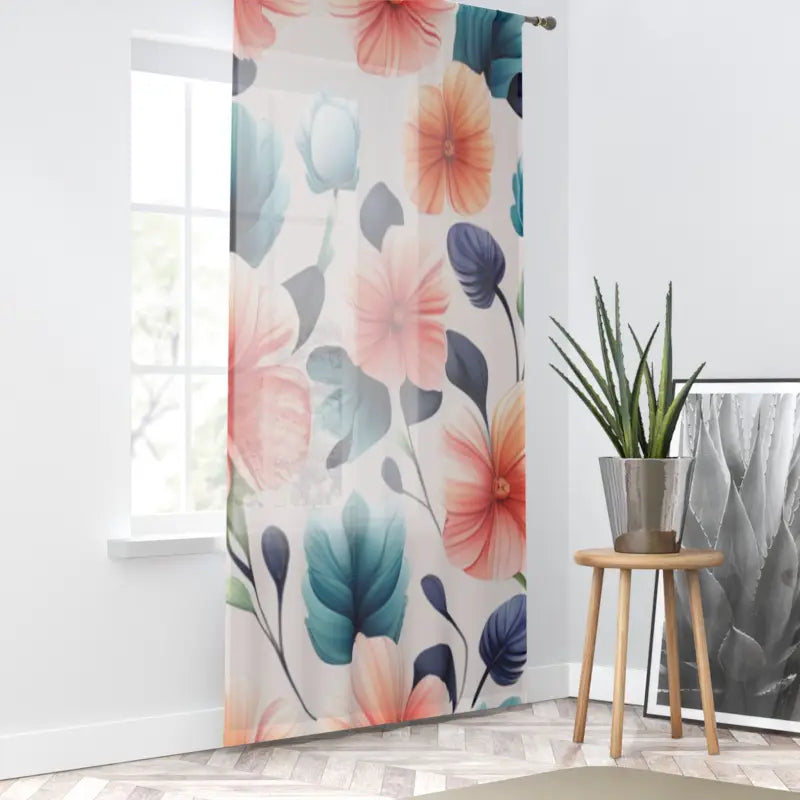 Large Pastel Flowers Curtains - Dreamy Home Decor - DipaliZ