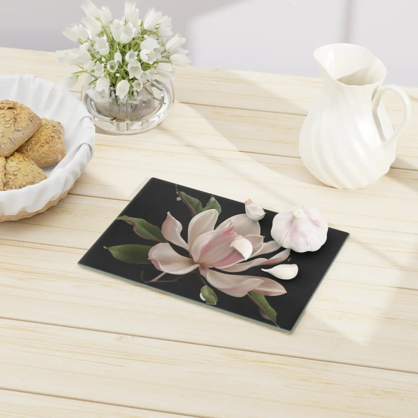 Large Pink Flower Cutting Board - Bold Kitchen Style - DipaliZ