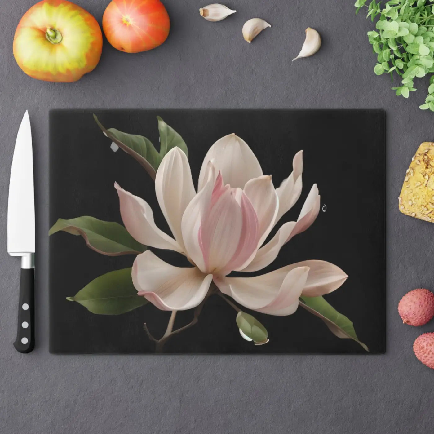 Large Pink Flower Cutting Board - Bold Kitchen Style - DipaliZ