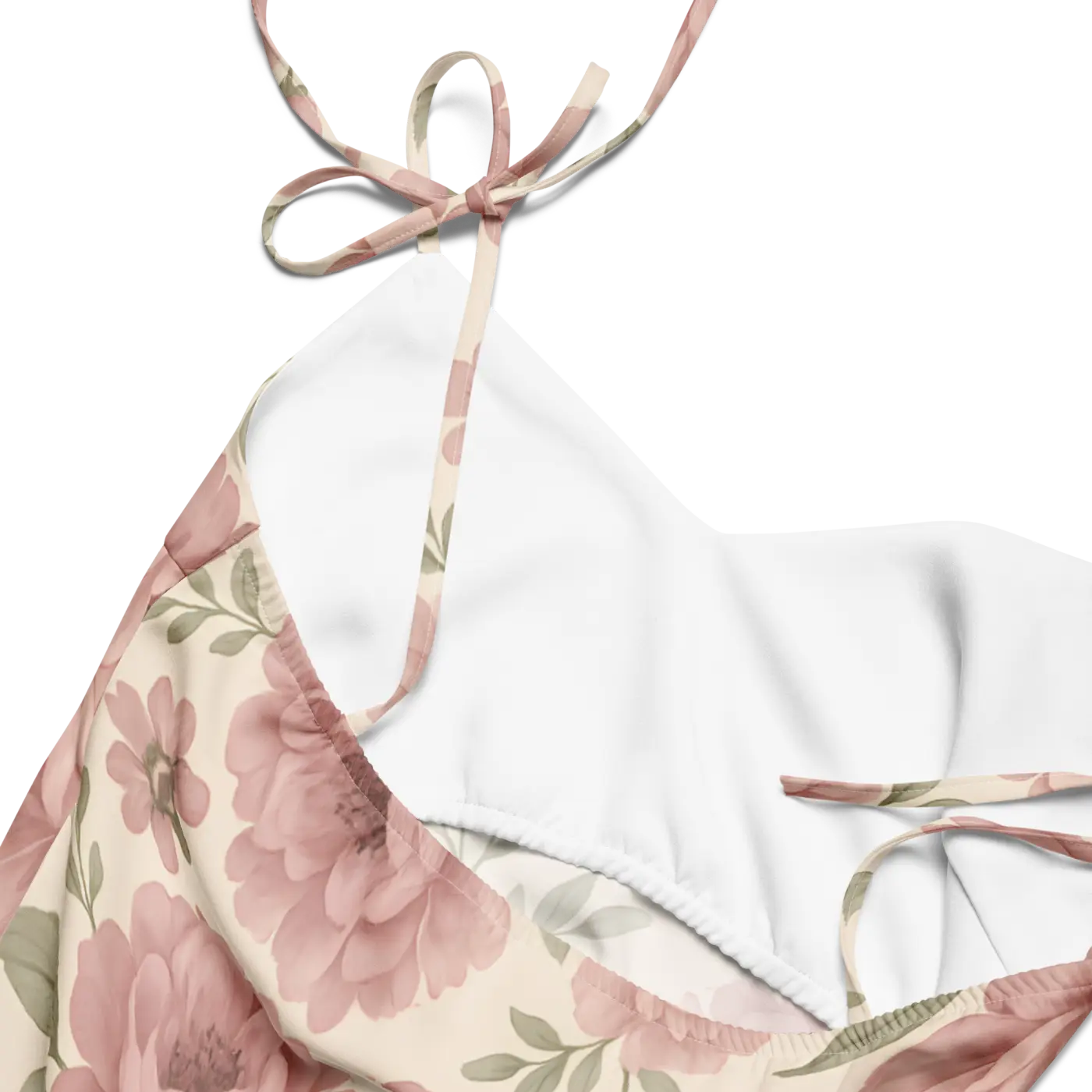 Large Pink Roses Midi Dress with Built-In Bra - DipaliZ