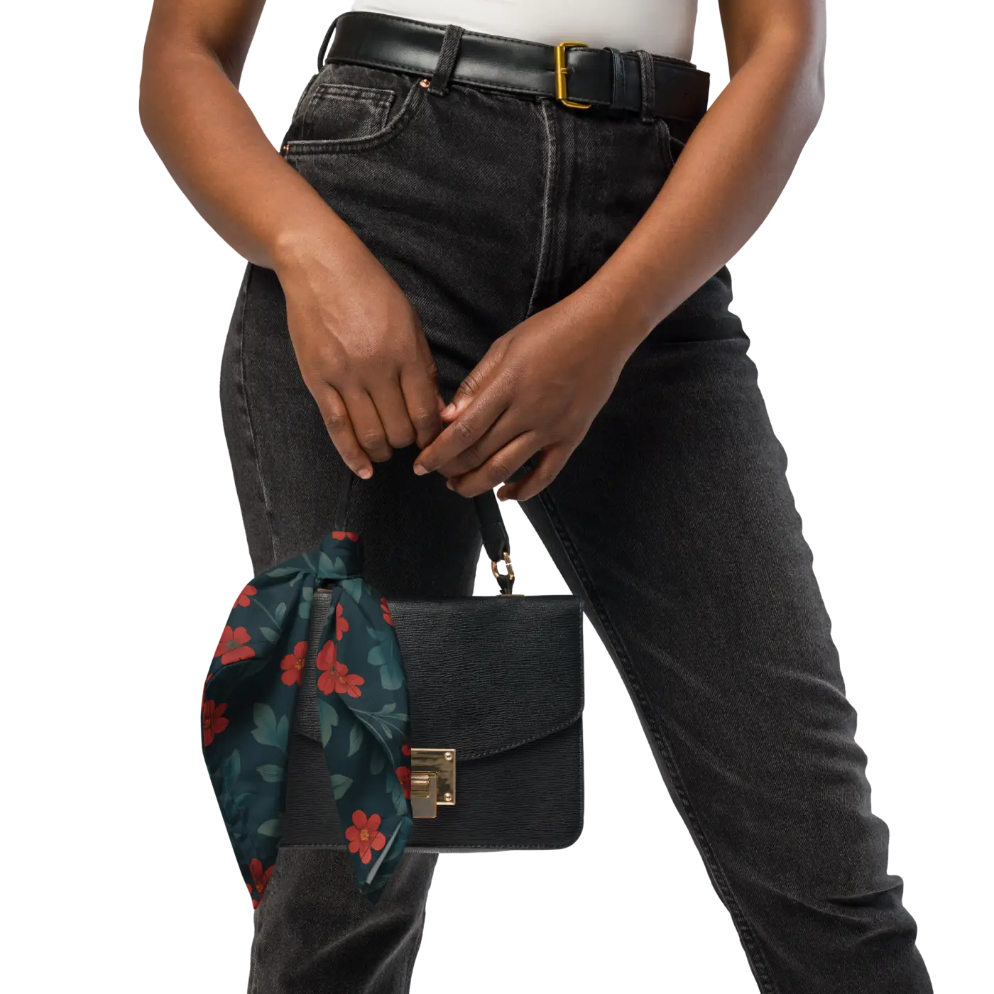 Bandana Bold Red Blooms - All-Over Print Floral - DipaliZ
