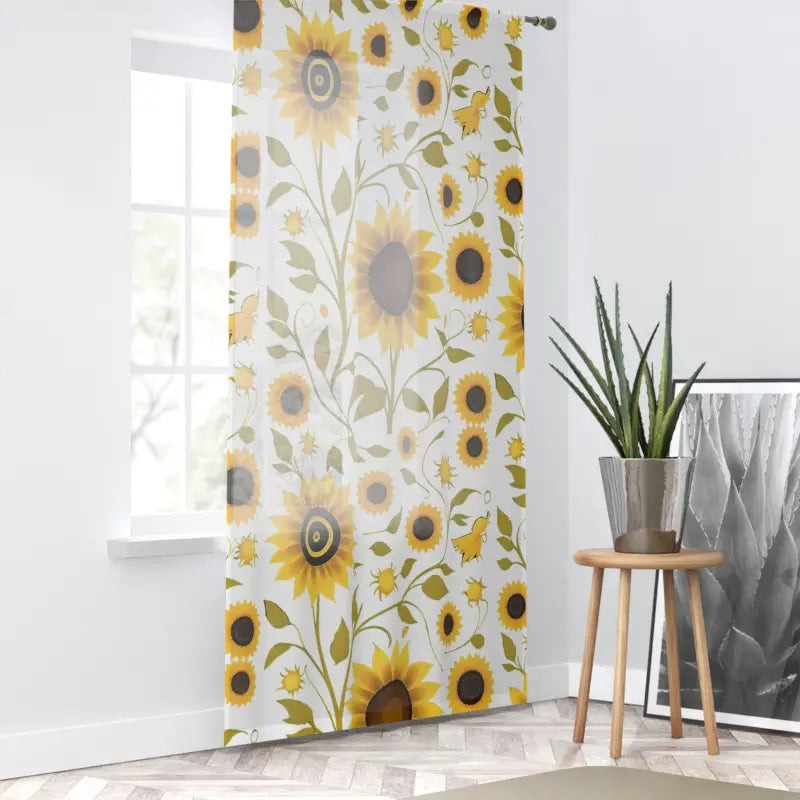 Large Sunflowers Window Curtain - Bold Home Decor - DipaliZ