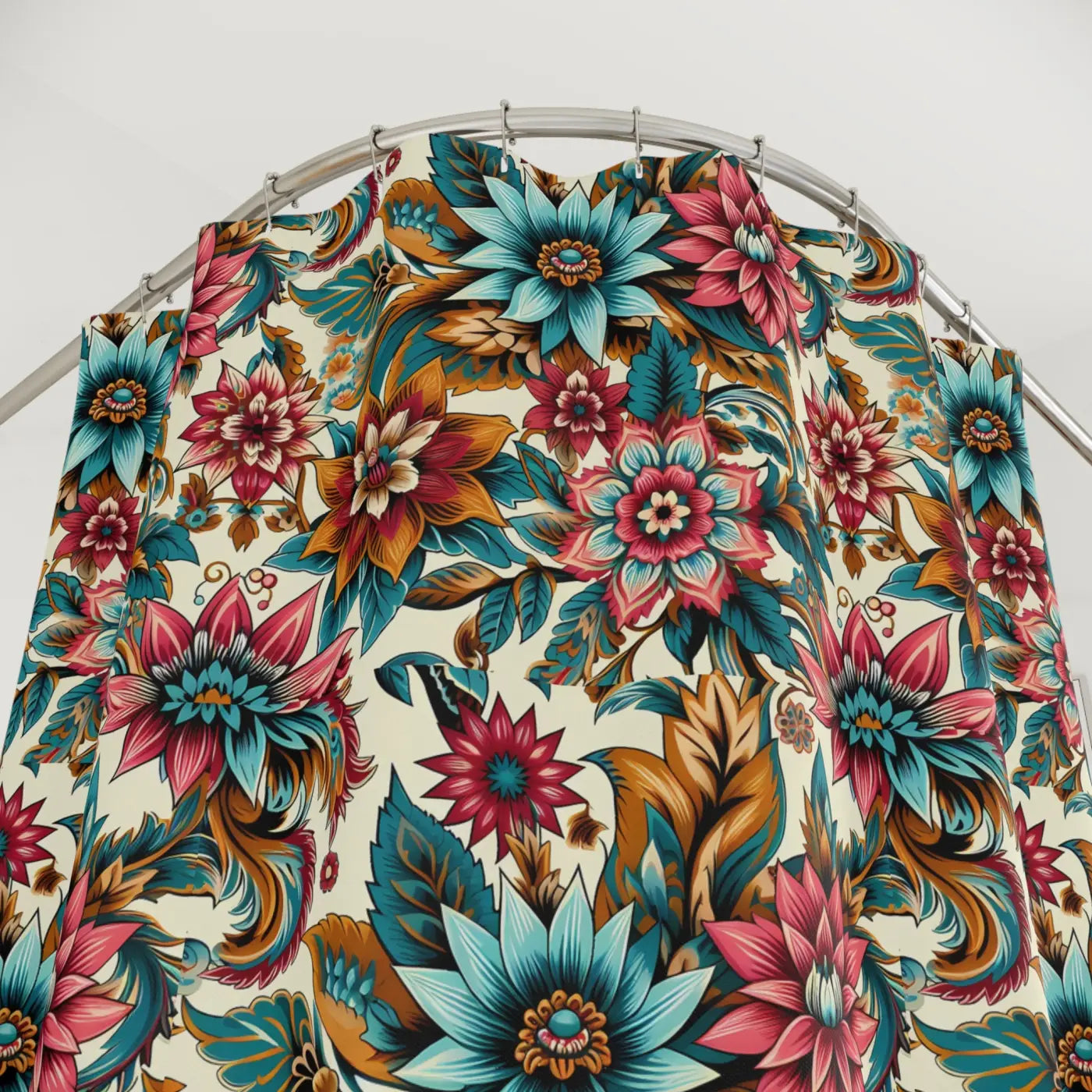 Vibrant Floral Shower Curtain - Durable Polyester - DipaliZ