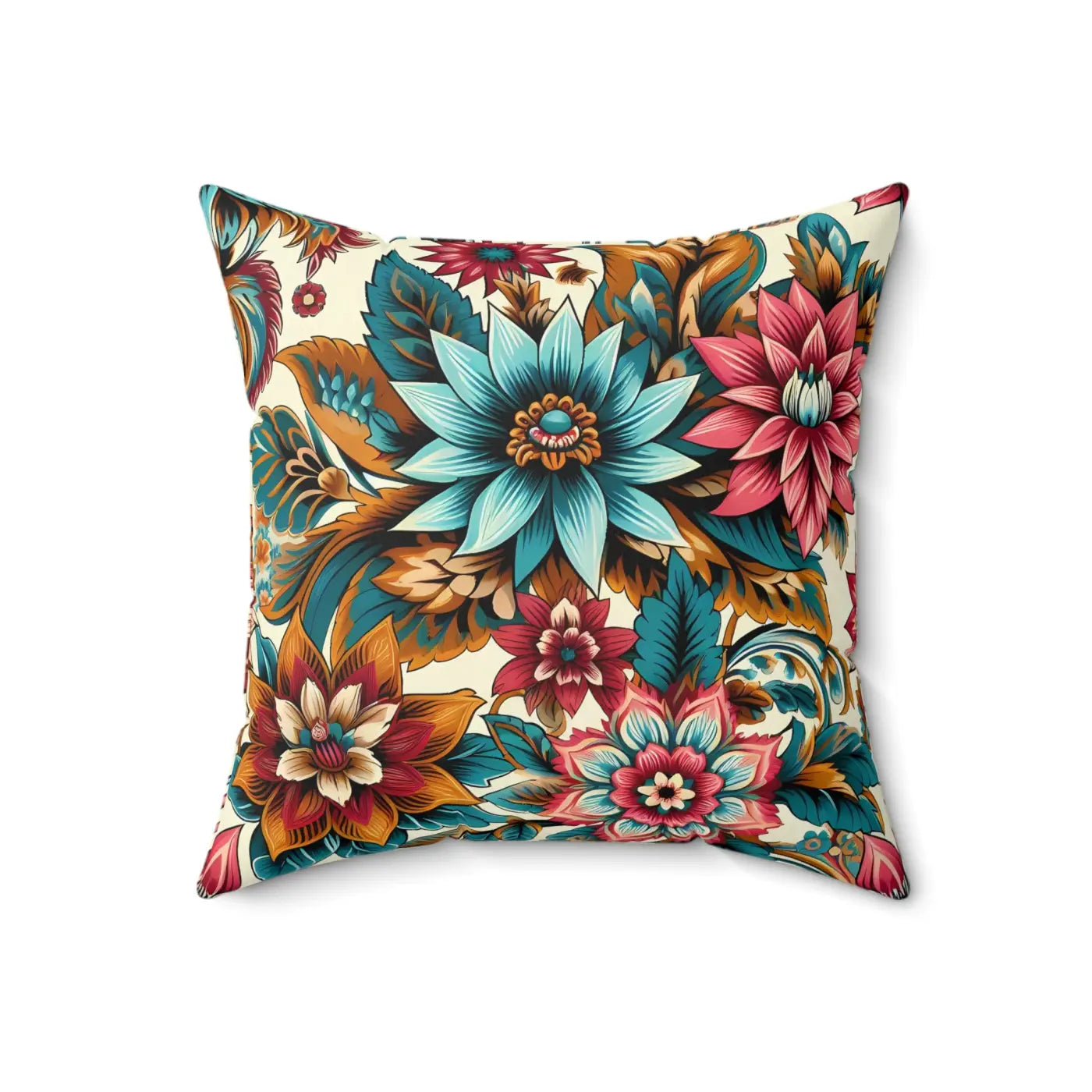 Vibrant Flowers Polyester Pillow - Bold Home Accents - DipaliZ
