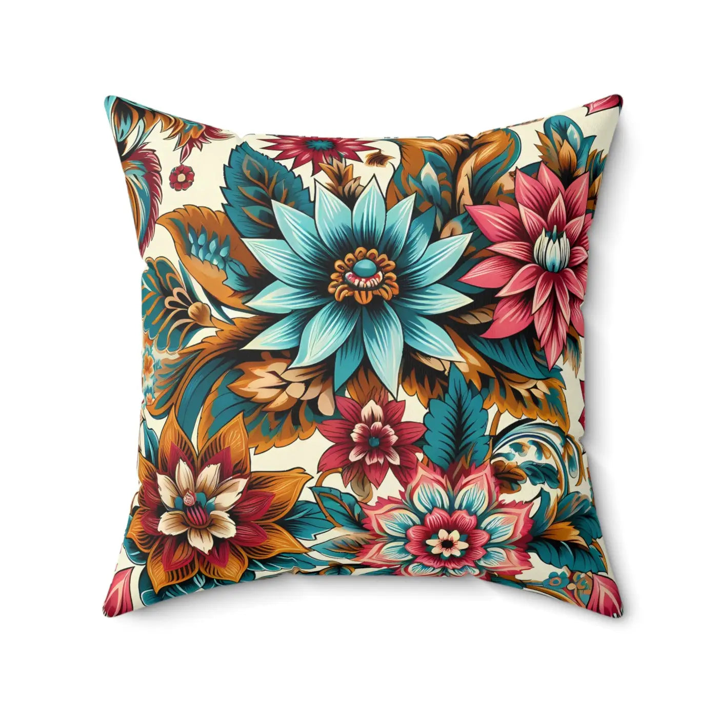 Vibrant Flowers Polyester Pillow - Bold Home Accents - DipaliZ
