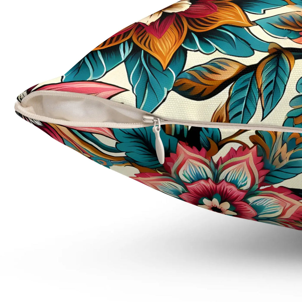Vibrant Flowers Polyester Pillow - Bold Home Accents - DipaliZ