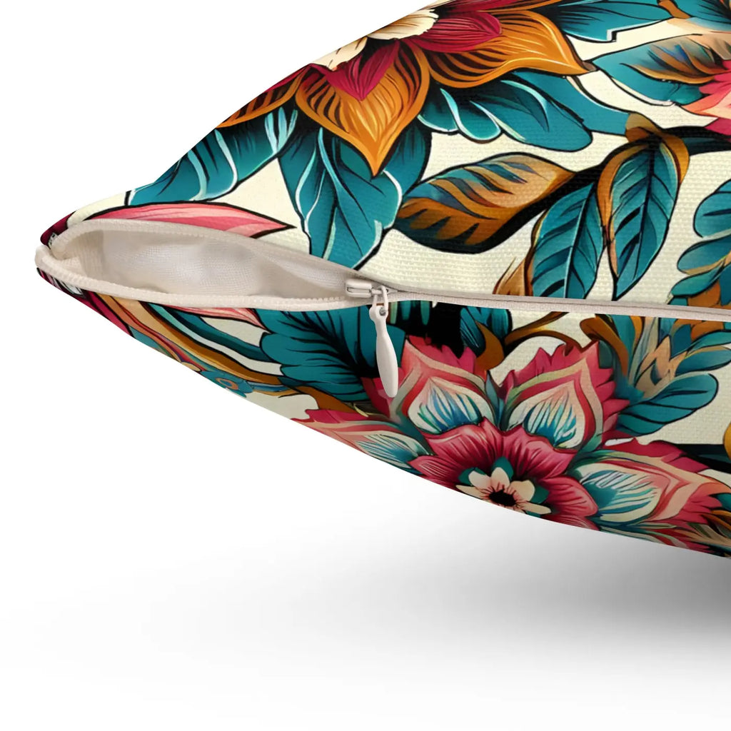 Vibrant Flowers Polyester Pillow - Bold Home Accents - DipaliZ