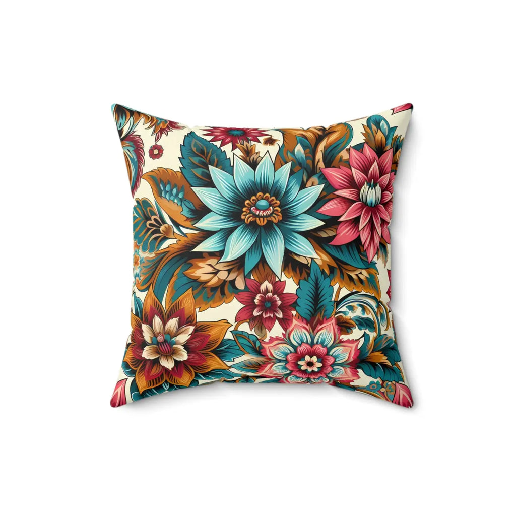 Vibrant Flowers Polyester Pillow - Bold Home Accents - DipaliZ