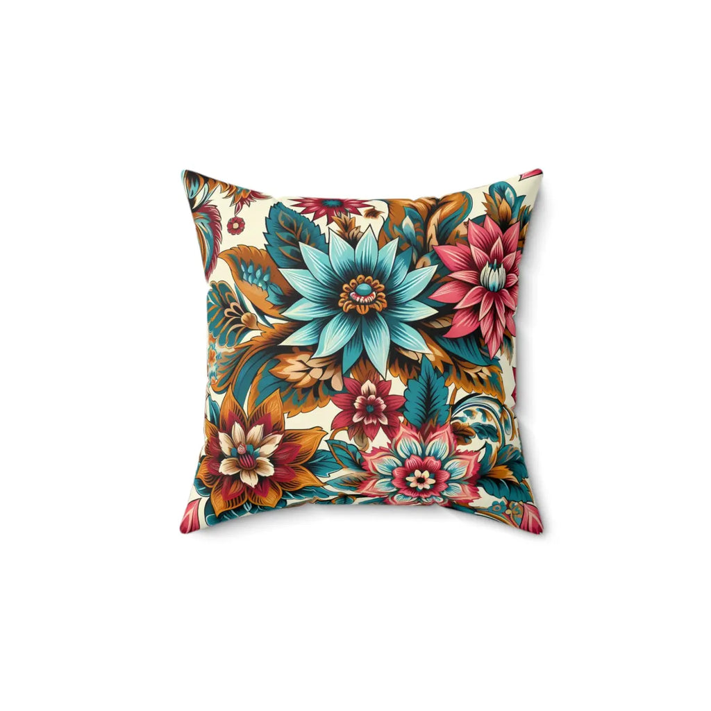 Vibrant Flowers Polyester Pillow - Bold Home Accents - DipaliZ