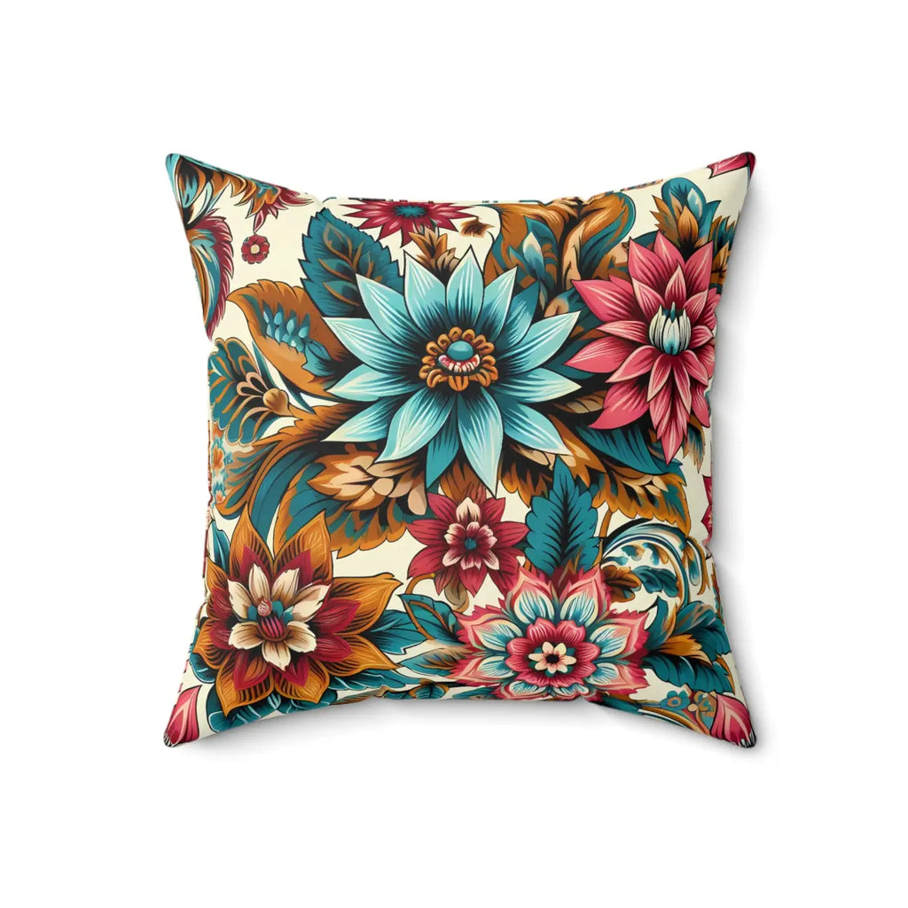 Vibrant Flowers Polyester Pillow - Bold Home Accents - DipaliZ