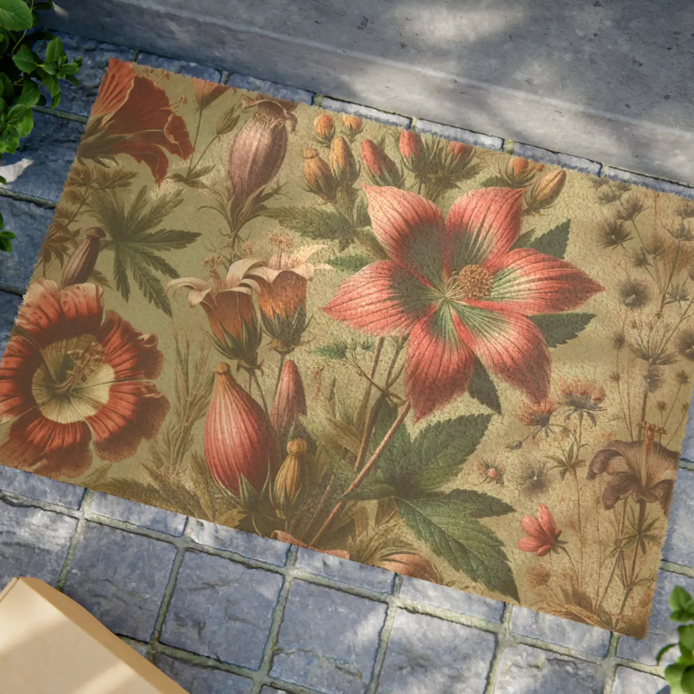 Tufted Coir Coconut Doormat - Black Vinyl Backing - DipaliZ