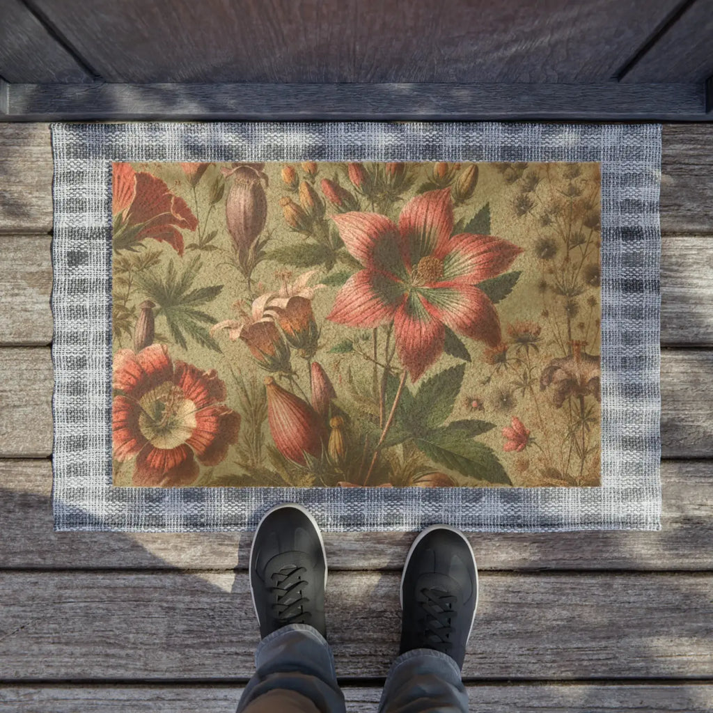 Tufted Coir Coconut Doormat - Black Vinyl Backing - DipaliZ