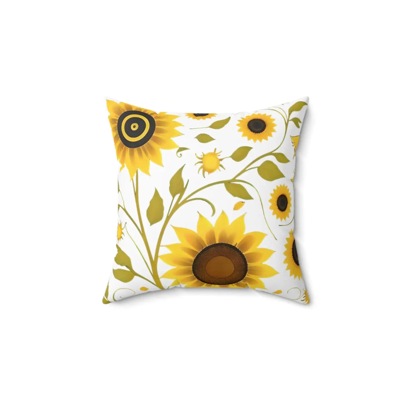Large Yellow Sunflowers Square Pillow - Spun Polyester - DipaliZ