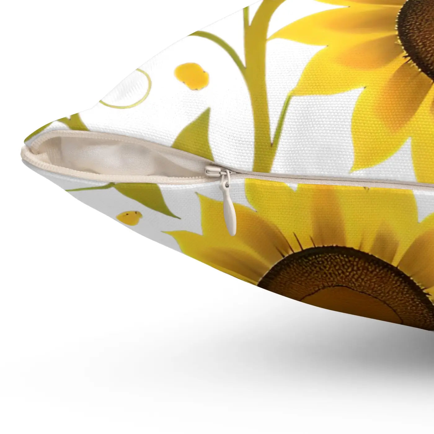 Large Yellow Sunflowers Square Pillow - Spun Polyester - DipaliZ