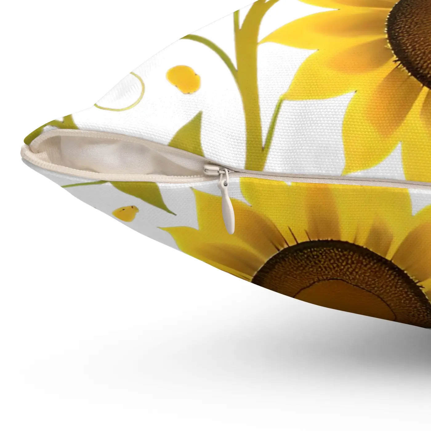 Large Yellow Sunflowers Square Pillow - Spun Polyester - DipaliZ