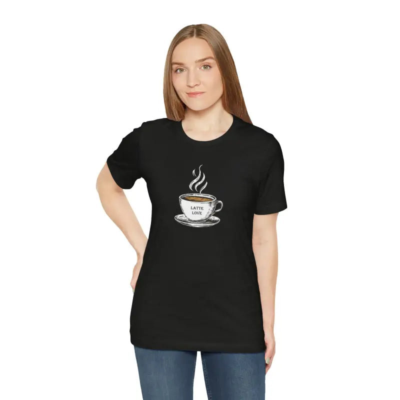 Latte Lovers Jersey Short Sleeve Tee - Coffee Comfort - DipaliZ