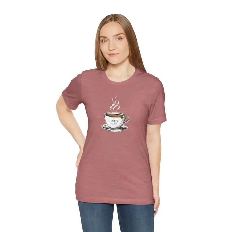 Latte Lovers Jersey Short Sleeve Tee - Coffee Comfort - DipaliZ