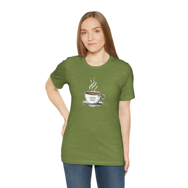 Latte Lovers Jersey Short Sleeve Tee - Coffee Comfort - DipaliZ