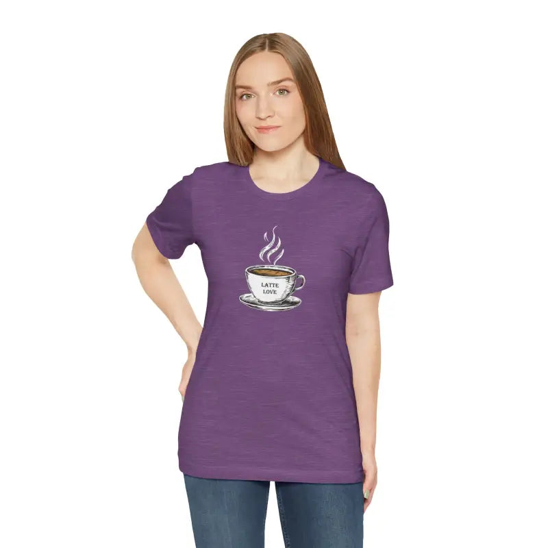 Latte Lovers Jersey Short Sleeve Tee - Coffee Comfort - DipaliZ