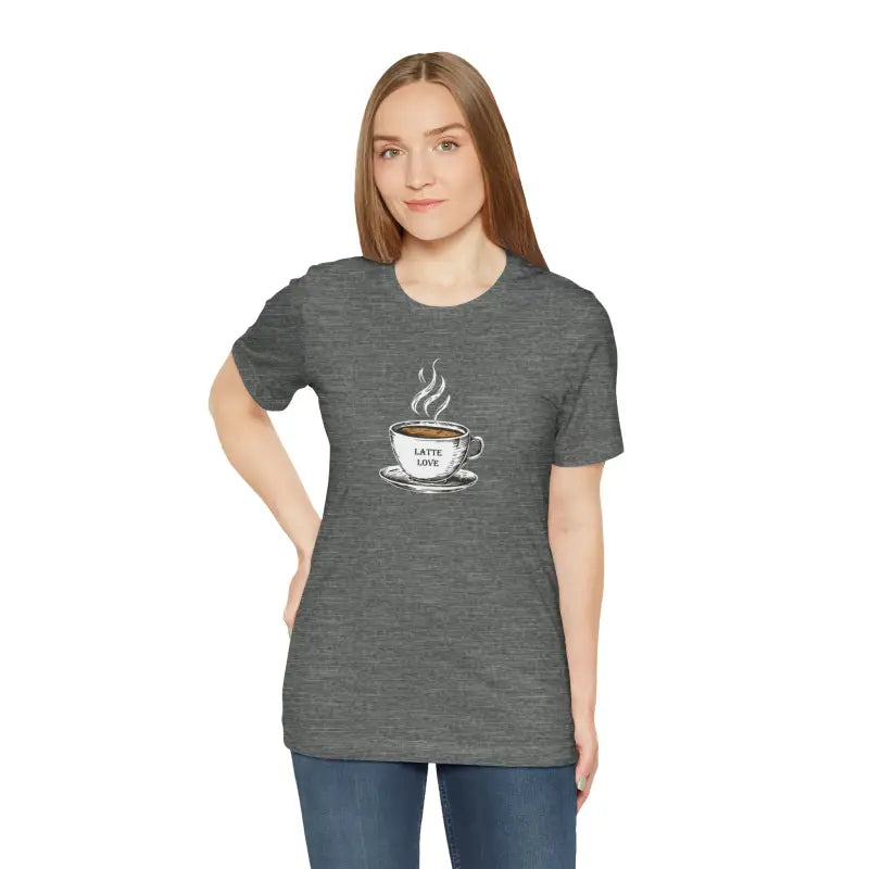 Latte Lovers Jersey Short Sleeve Tee - Coffee Comfort - DipaliZ