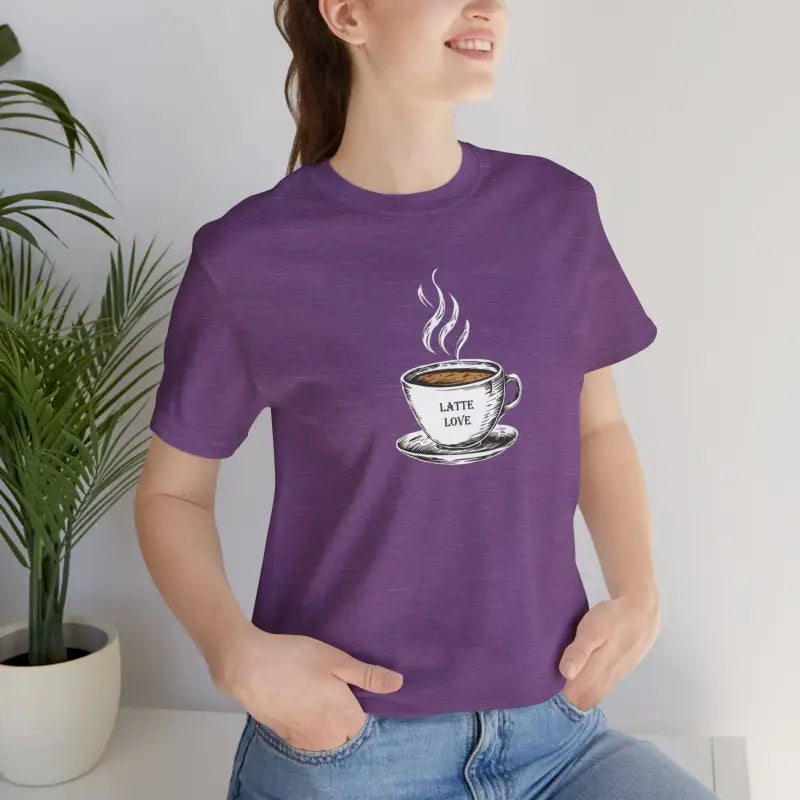 Latte Lovers Jersey Short Sleeve Tee - Coffee Comfort - DipaliZ
