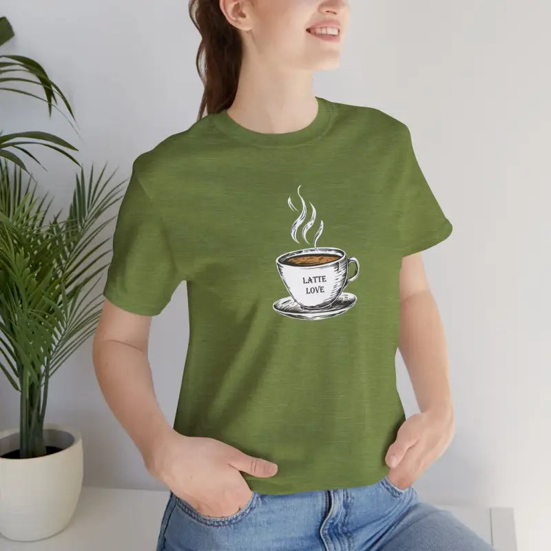 Latte Lovers Jersey Short Sleeve Tee - Coffee Comfort - DipaliZ