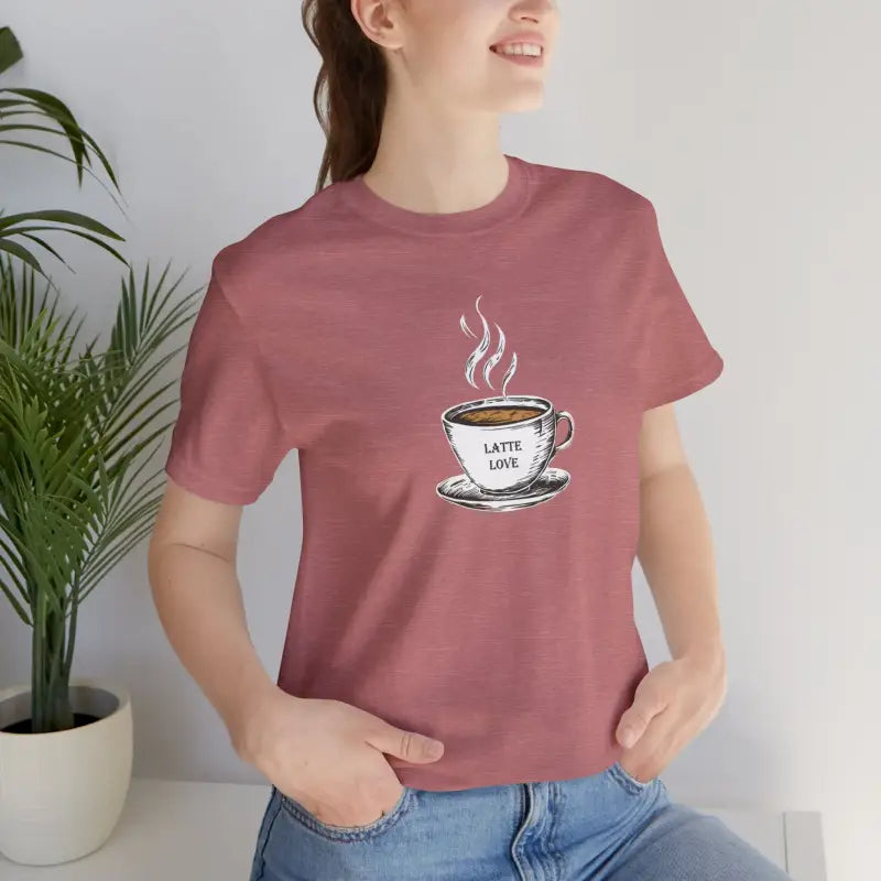Latte Lovers Jersey Short Sleeve Tee - Coffee Comfort - DipaliZ