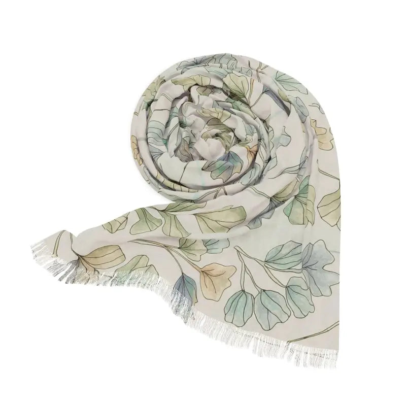 Bold Leaves Nature Scarf - Polyester Statement Piece - DipaliZ
