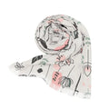 Floral Light Scarf - Leafy Pattern Elegance - DipaliZ